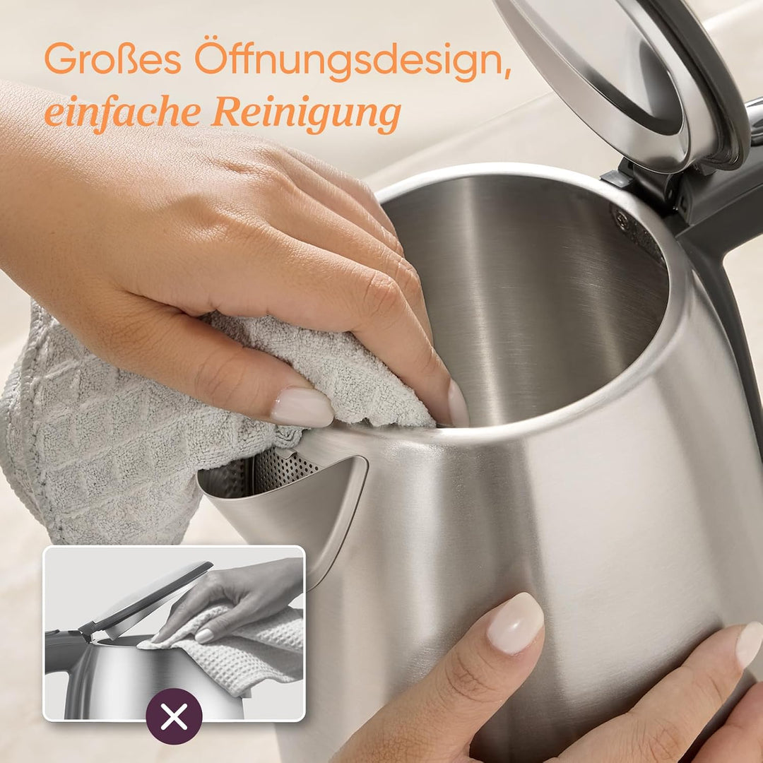 COSORI Wasserkocher Edelstahl, BPA frei, 1,7 L, Strix-Technologie, kocht in 3 Minuten, 2200W, Grosse