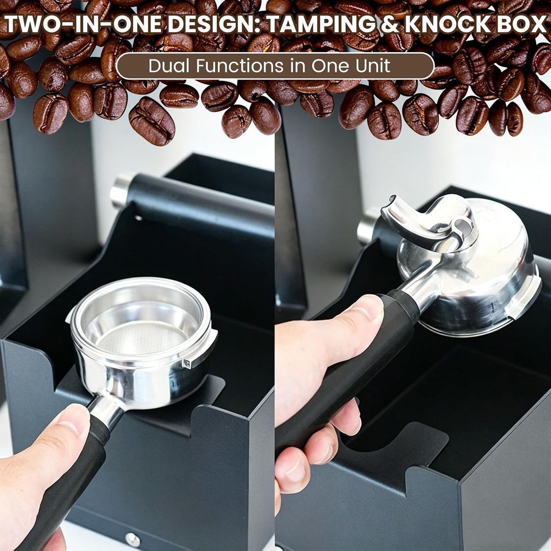 Abklopfbehälter für Siebträger Espresso, Kaffeesatz Abklopfbehälter Abklopfstab Stossdämpfende, Bari