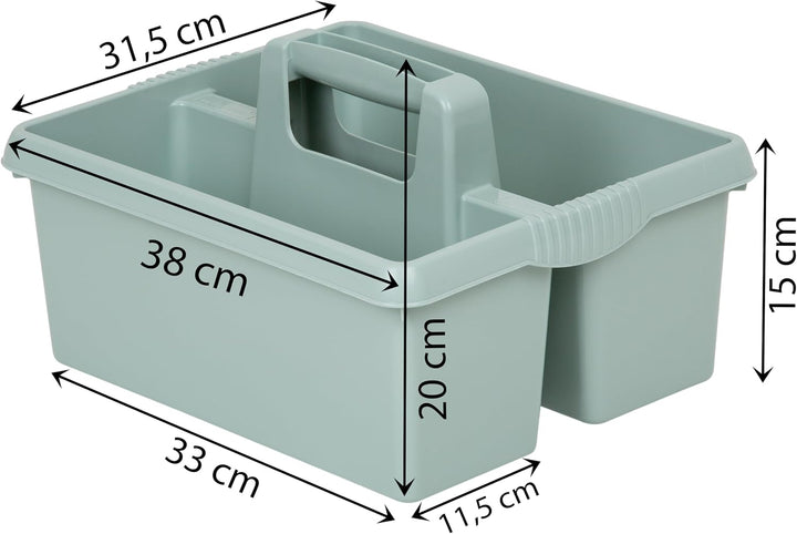 6x Tragbarer Organizer Putzmittel 38x32x15cm Silbergrün Pferd Putz Caddy Silbergrün 6 Stück, Silberg