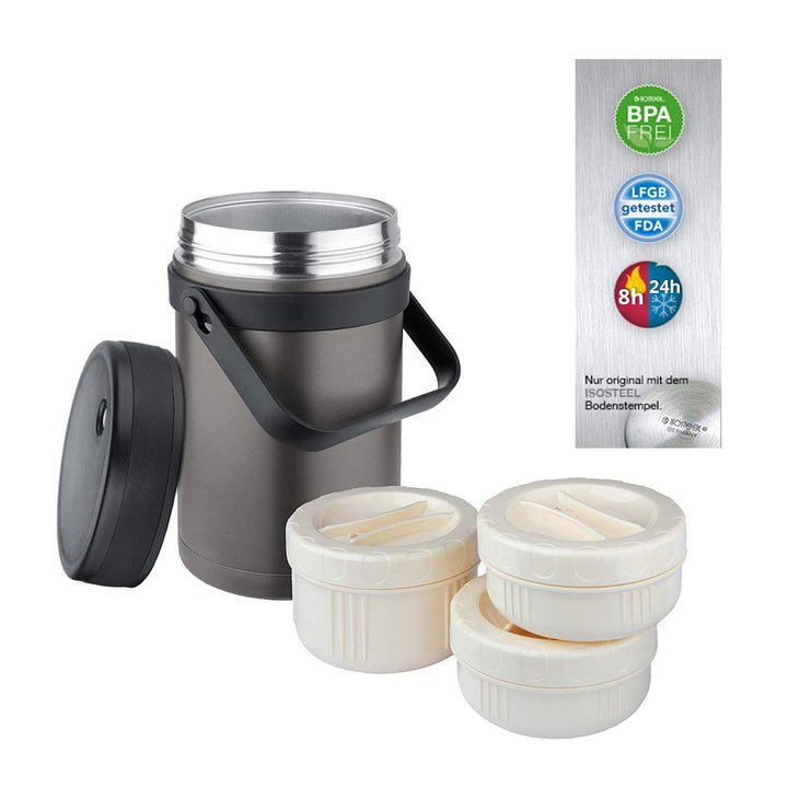ISOSTEEL Isolierbehälter Maxi, Titan-Grau, Titan-grau