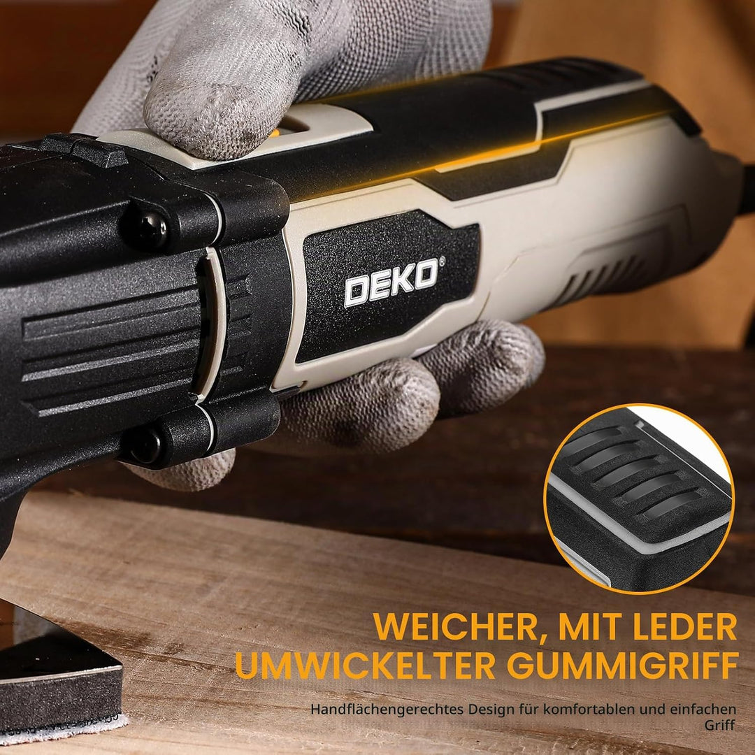 Oszillationswerkzeug 300W: DEKOPRO Multifunktionswerkzeug,3000-22000 RPM,6 Drehzahlen,3°Oszillations