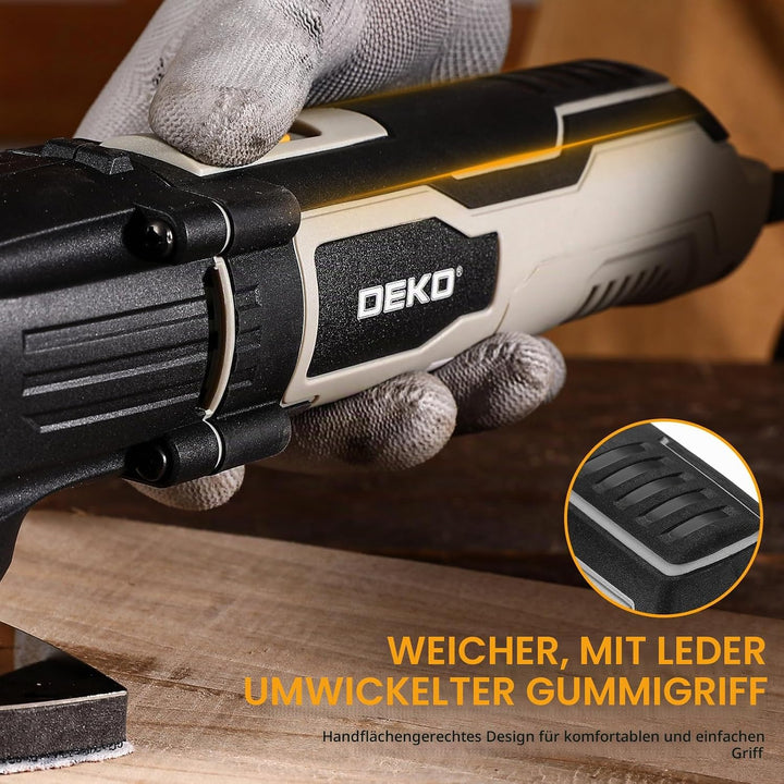 Oszillationswerkzeug 300W: DEKOPRO Multifunktionswerkzeug,3000-22000 RPM,6 Drehzahlen,3°Oszillations