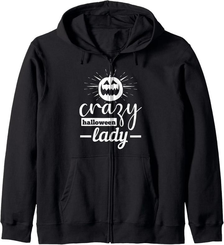 Crazy Halloween Lady - Funny Halloween Kapuzenjacke