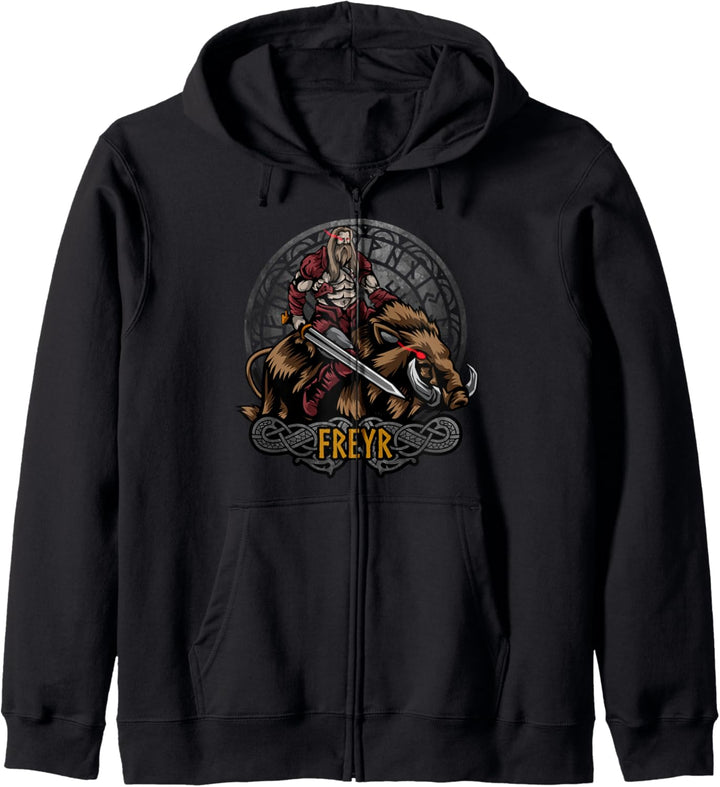 Freyr nordische Mythologie Valhalla Viking Nordic God Kapuzenjacke