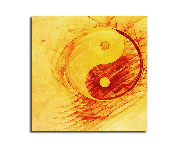Paul Sinus Art Erdachtes Schicksal - Abstrakt391_60x60cm Bild auf Leinwand beige grau braun grün Abs