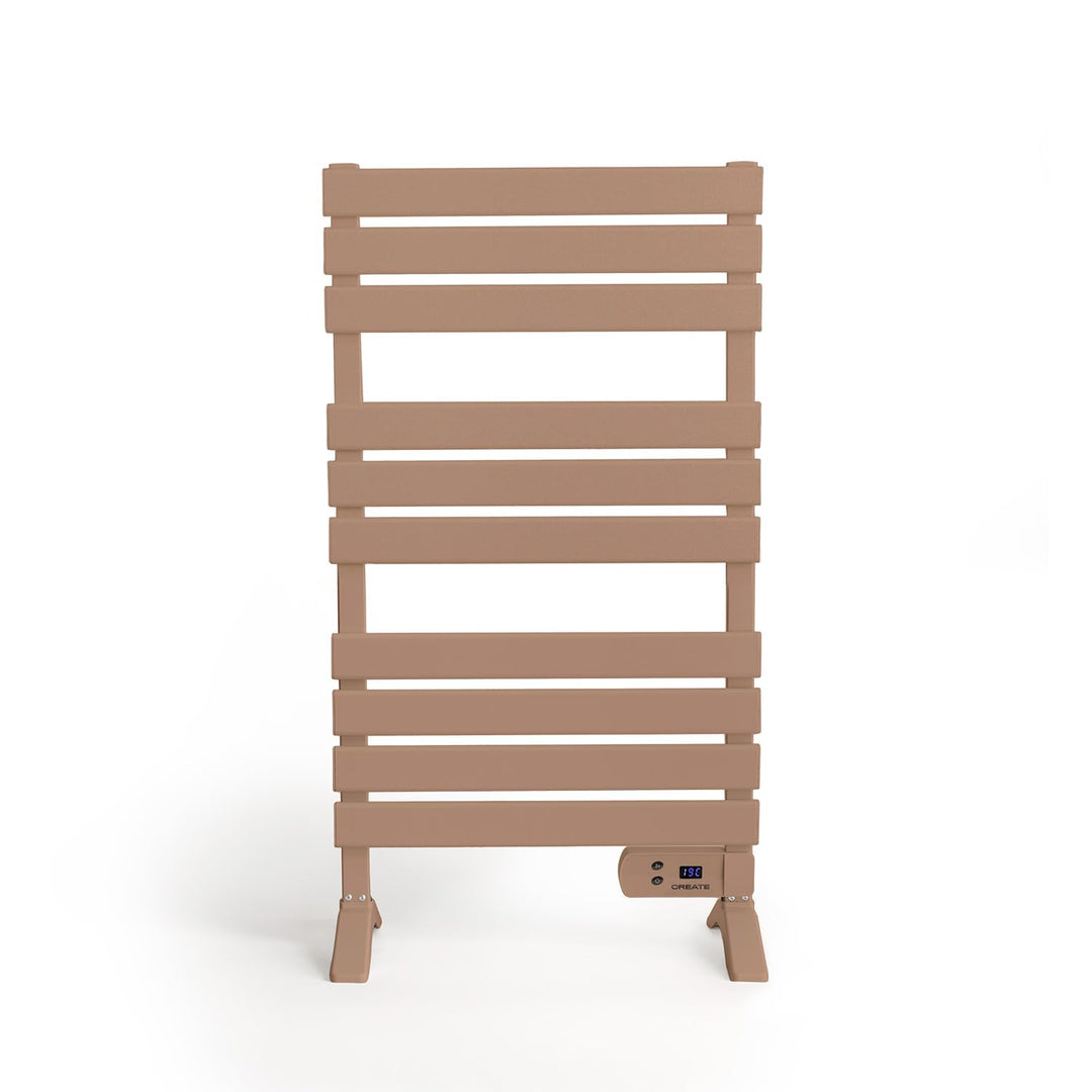 CREATE / WARM Towel 500W / Elektrischer Badheizkörper Mokka mit Standfüssen / 103x55x5cm / Für Boden