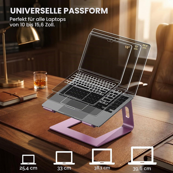SOUNDANCE Laptop-Ständer, Aluminium-Computer-Erhöhung, ergonomischer Laptop-Ständer für den Schreibt