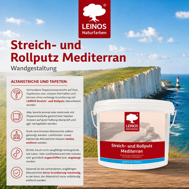 Leinos 680 Streich- und Rollputz Mediterran 10,00 l 10,0 Liter Mediterran, 10,0 Liter Mediterran