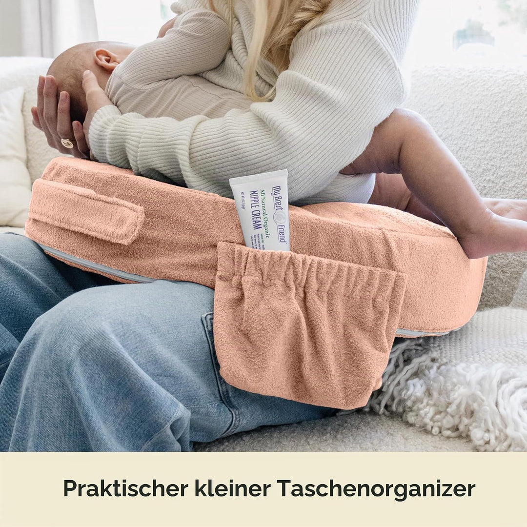 My Brest Friend Deluxe Nursing Pillow for Breastfeeding &amp; Bottle Feeding, Enhanced Posture Support,