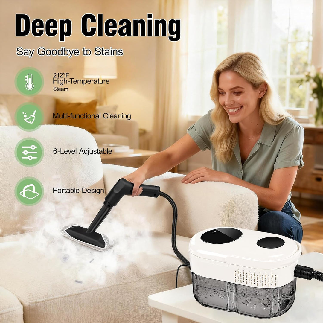 Dampfreiniger Handgerät, Dampfreiniger, 1400ML Wassertank, Tragbarer Steam Cleaner, Multifunktions D