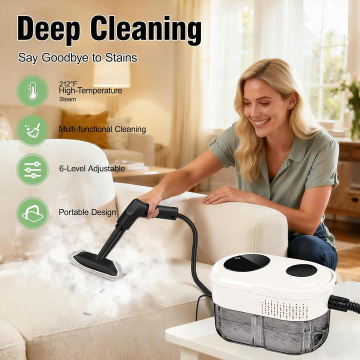 Dampfreiniger Handgerät, Dampfreiniger, 1400ML Wassertank, Tragbarer Steam Cleaner, Multifunktions D