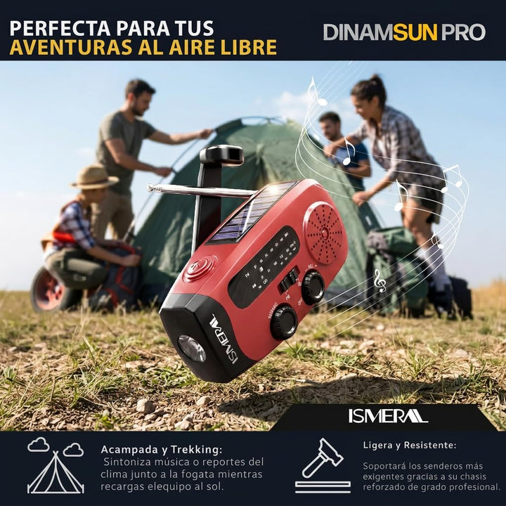 Notfall-Radio mit Kurbel, 2000 mAh, AM/FM, LED-Taschenlampe, SOS
