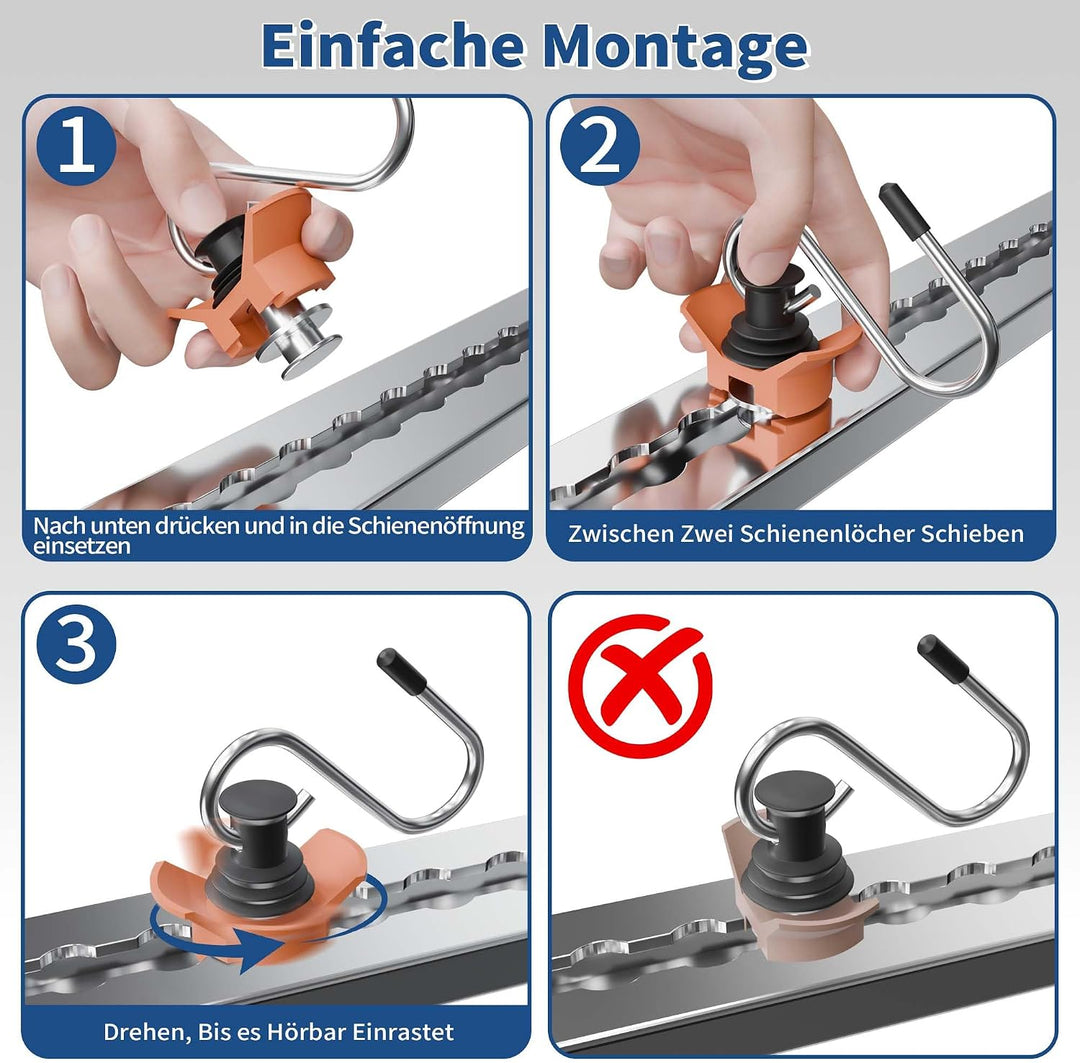 Airlineschiene Fitting, 6 Stück, bis 50kg,zum Aufhängen &amp; Befestigen