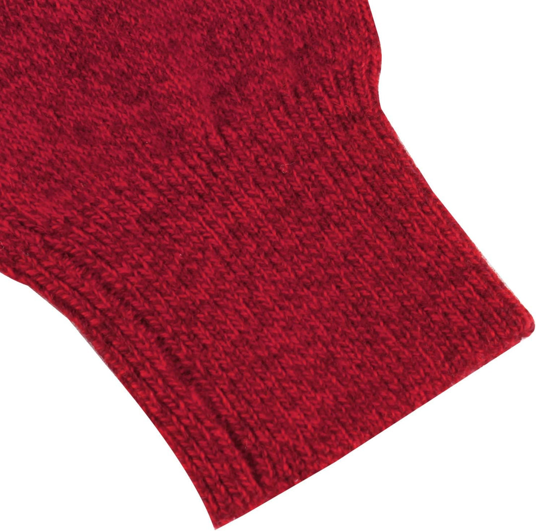Larcele Kaschmir Handschuhe Fingerlose Fäustlinge Handwärmer für Damen BZST-02 Rot 4558, Rot 4558