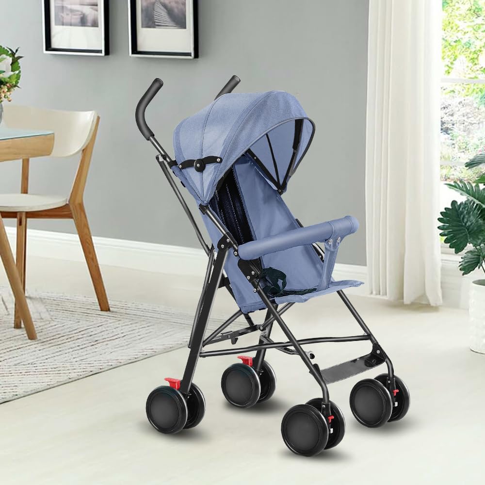 Buggy, Kinderbuggy, Kinderwagen Zusammenklappbar, Reise-Kinderwagen mit Wattepads und Moskitonetzen