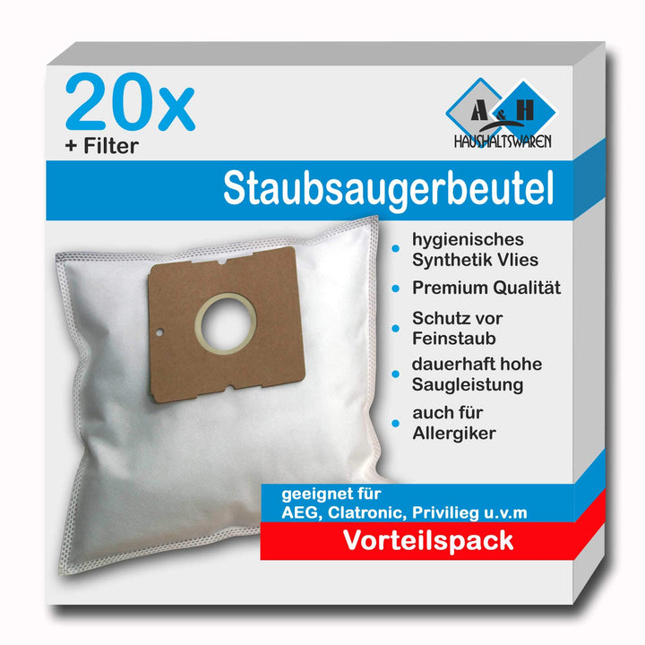 20 Staubsaugerbeutel kompatibel zu SWIRL Y 05 | Y 93 | Y 101 | Y 201| Y05| Y93 | Y101 | Y201 | MENAL