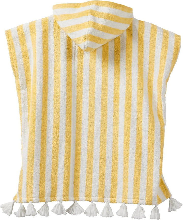 Vertbaudet Kinder Bade-Poncho 122/140 gelb gestreift, 122/140 gelb gestreift