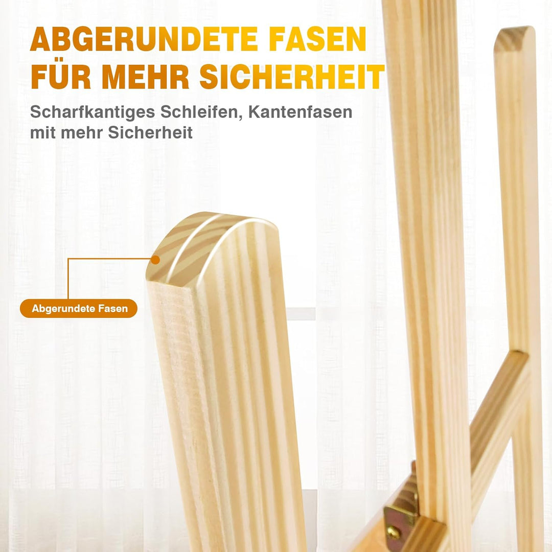 Akademie Staffelei. Hochwertige klappbare Holzstaffelei 150cm Für Kinder, Hobbyzeichner &amp; profession