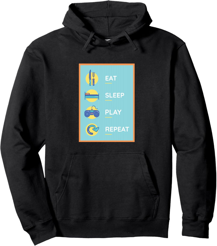 Eat Sleep Play Repeat Pullover Hoodie