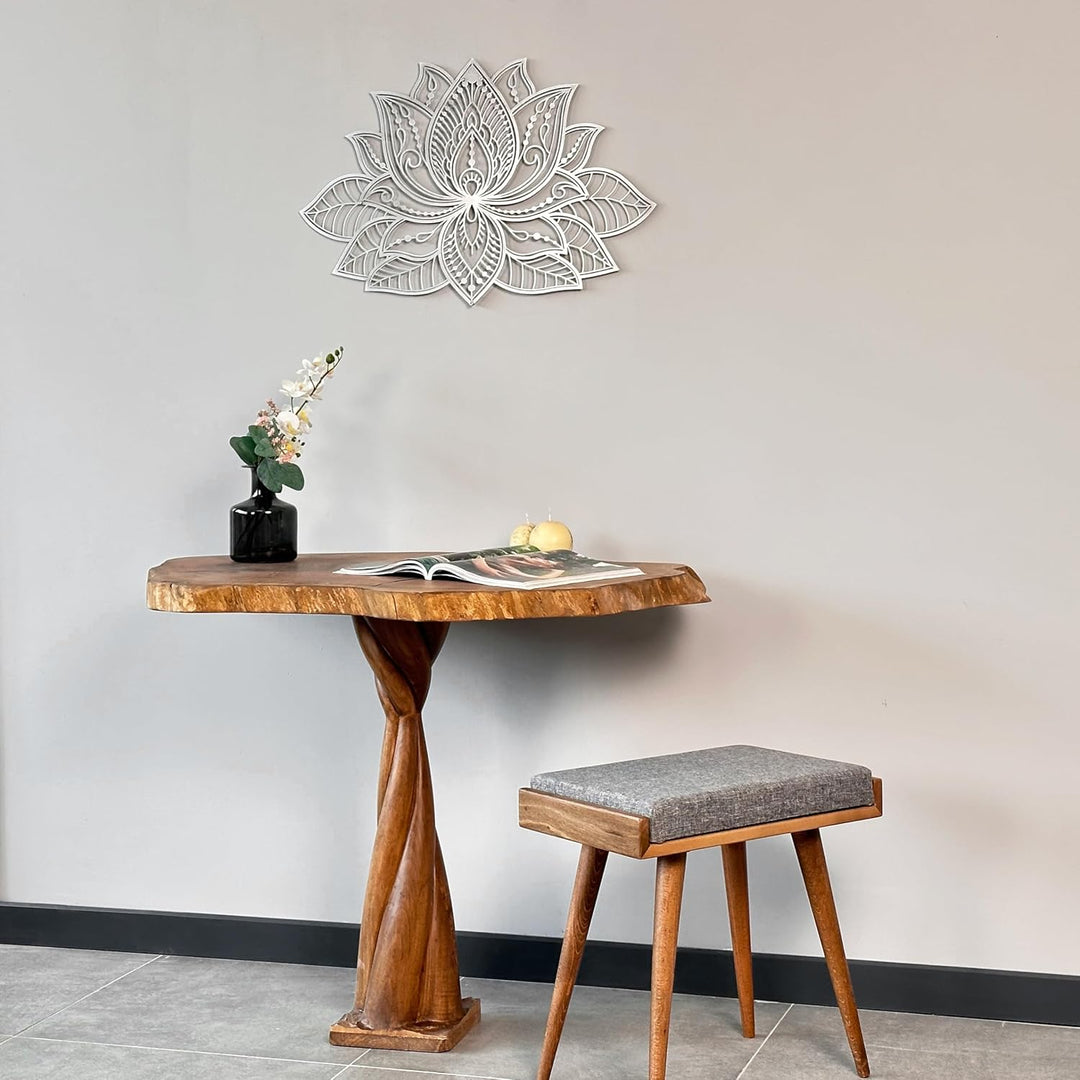 IWA CONCEPT 3D Mandala Metall Wanddekoration | Lotusblume Dekoration für Zuhause | Schlafzimmer Meta
