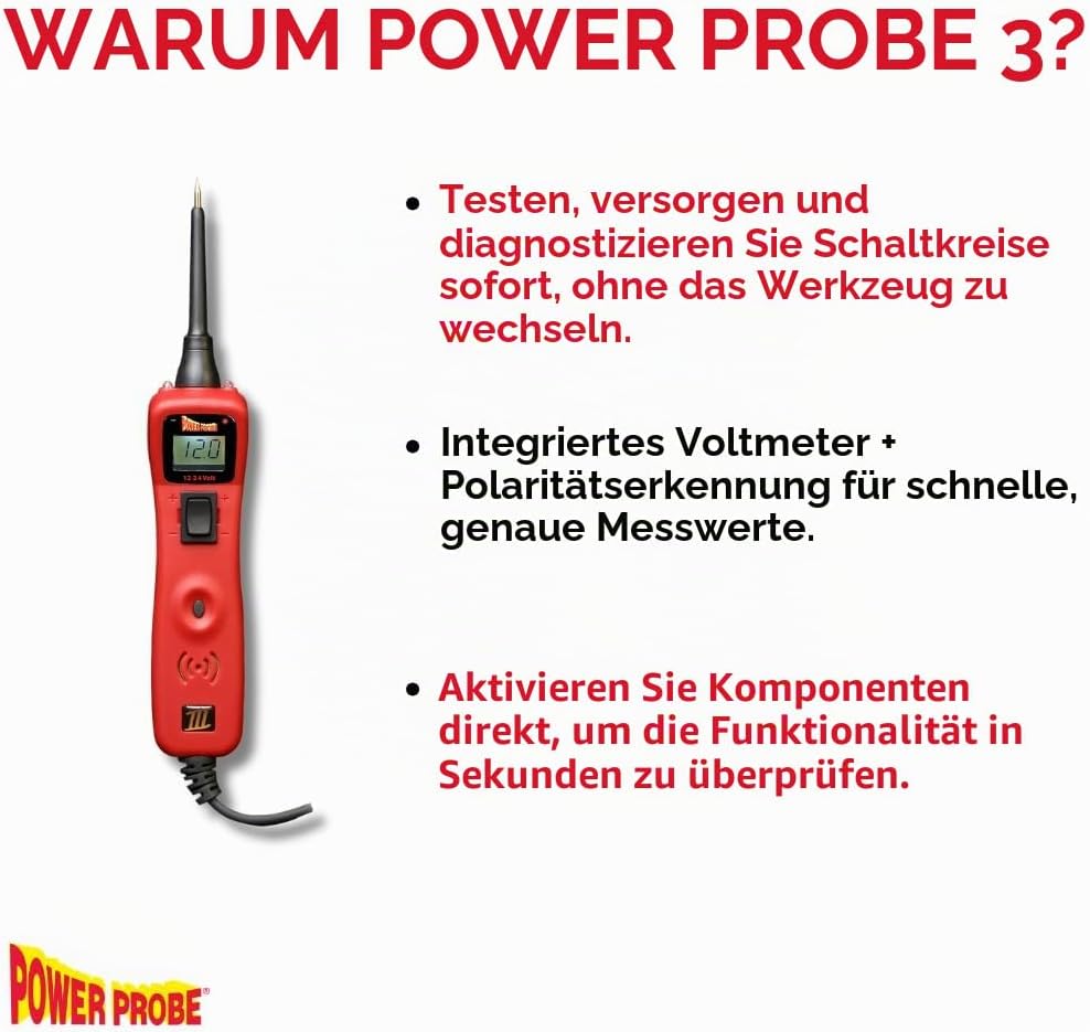 Power Probe 3 Stromsonde Automotive Electrical Circuit Tester Car Tool Automechaniker Werkstatt 12-2