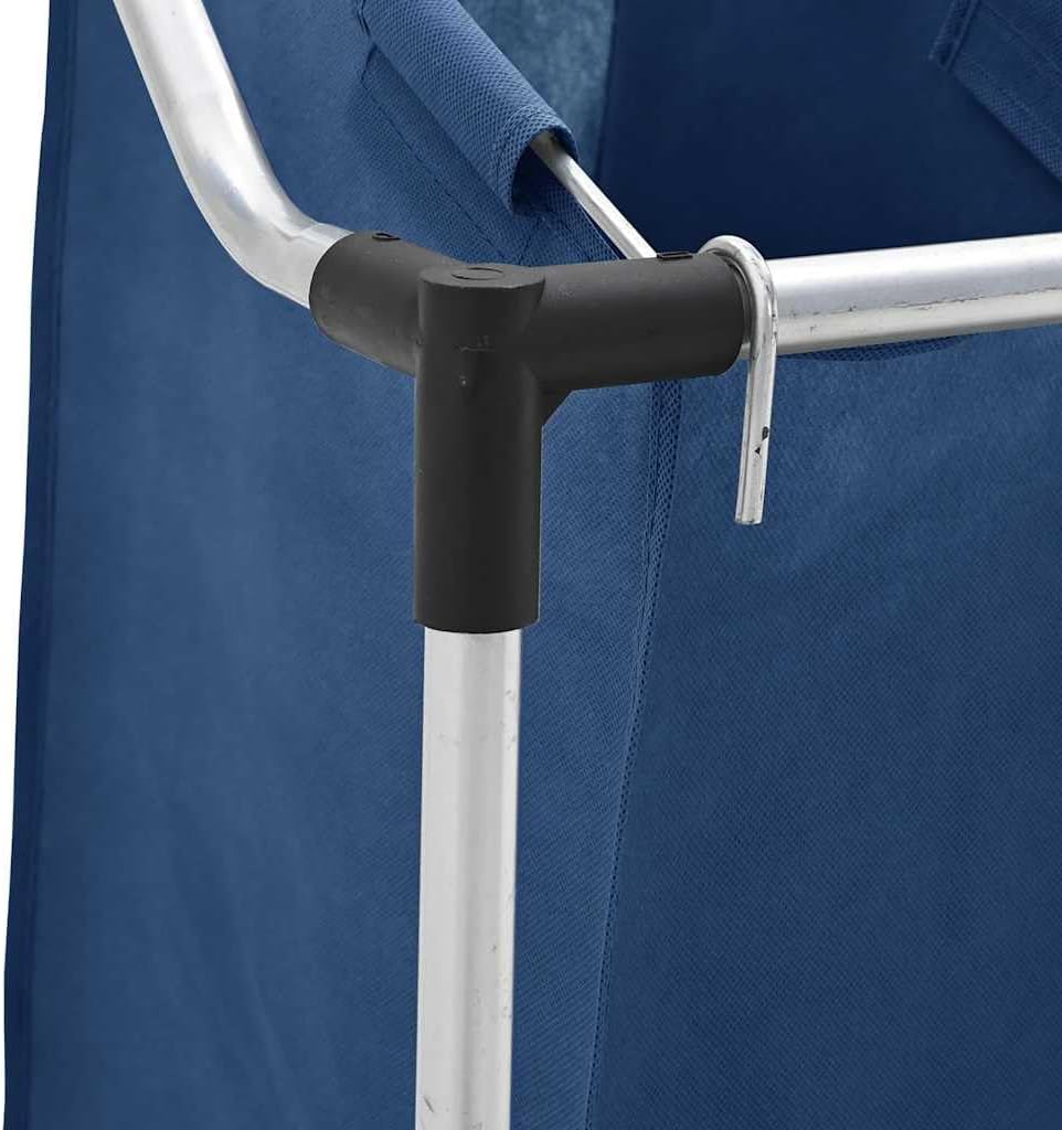 vidaXL Wäschesortierer mit 3 Taschen Rollen Wäschesammler Wäschekorb Wäschebox Wäschewagen Wäscheton
