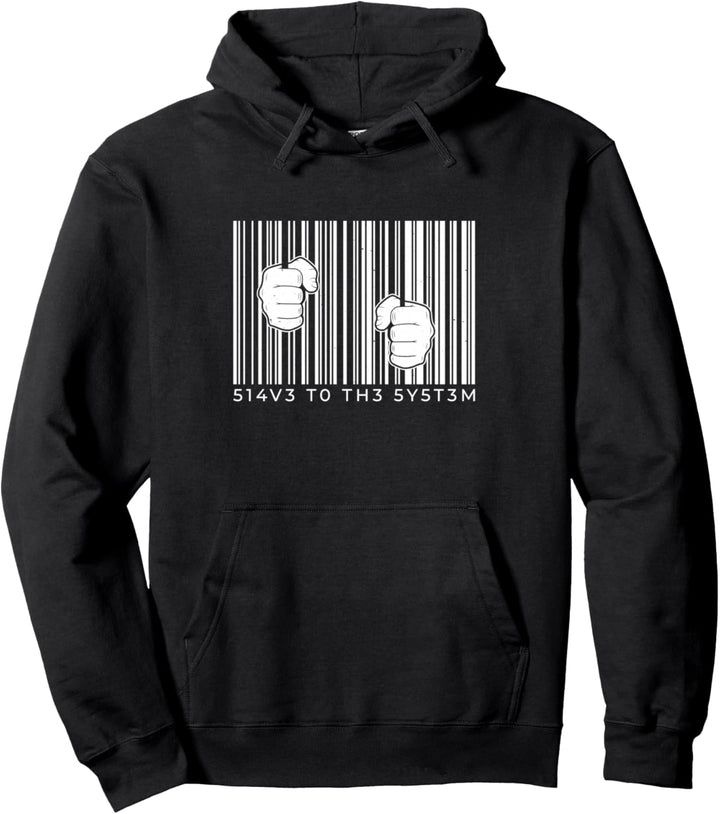 Barcode Strichcode Überwachung Verschwörung Pullover Hoodie