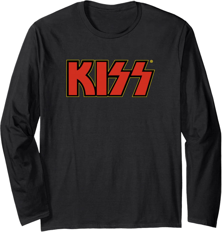 Kiss – klassisches rotes Logo Langarmshirt
