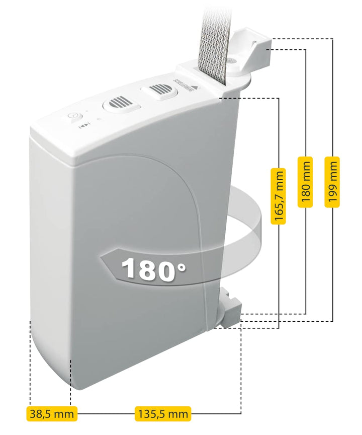 Schellenberg 22637 Elektrischer Gurtwickler Aufputz RolloDrive 35, bis 4 m² Rollladenfläche, für 14