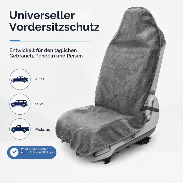 GOOGO Autositzschoner Vordersitz, Frottee Autositzauflage mit rutschhemmender Rückseite, universelle