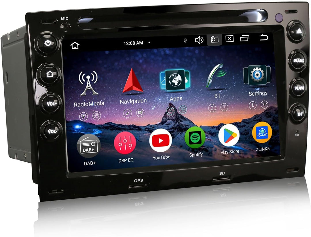 Erisin Android 16 Autoradio Bluetooth GPS Navigation für Renault Megane 2