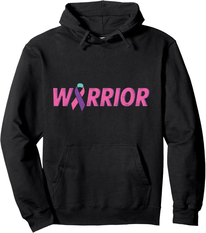 Thyroid cancer ribbon warrior thyroid cancer awareness Pullover Hoodie