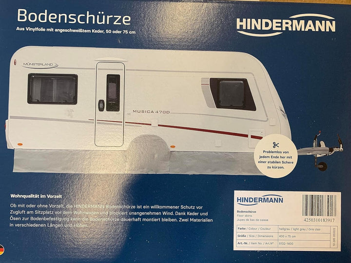 L-Parts Bodenschürze Hindermann 8132-1400 hellgrau 400 x 75 cm