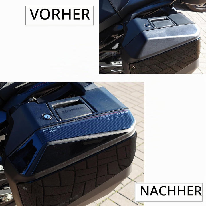 Resin Bike Motorrad Aufkleber-Set kompatibel mit Honda NT 1100 2025-2026. Paar Schutz für Oberseite