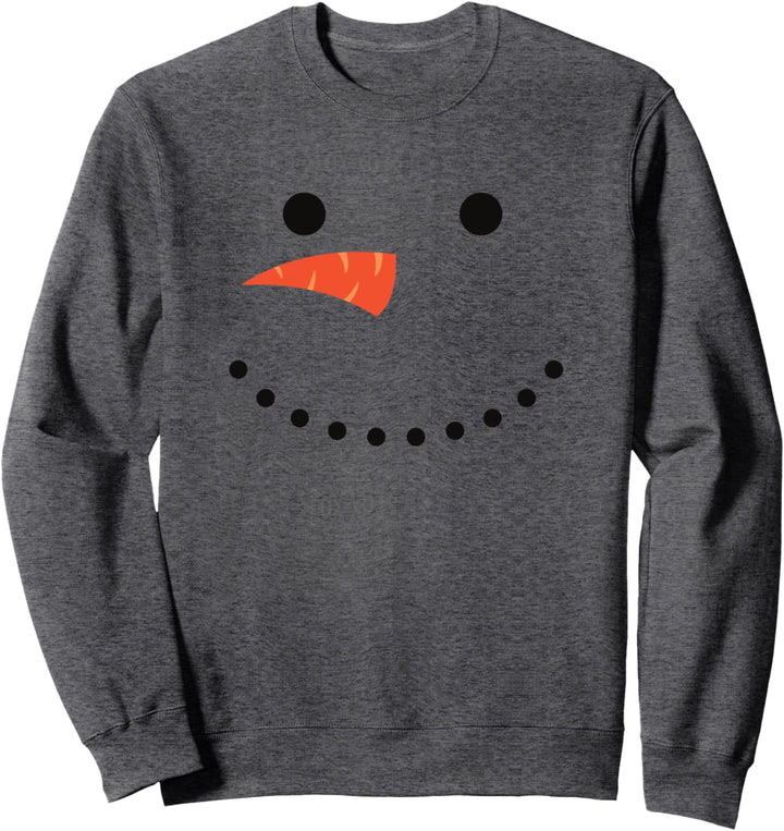 Schneemann Gesicht Weihnachtsgeschenk Schneemann Design Sweatshirt