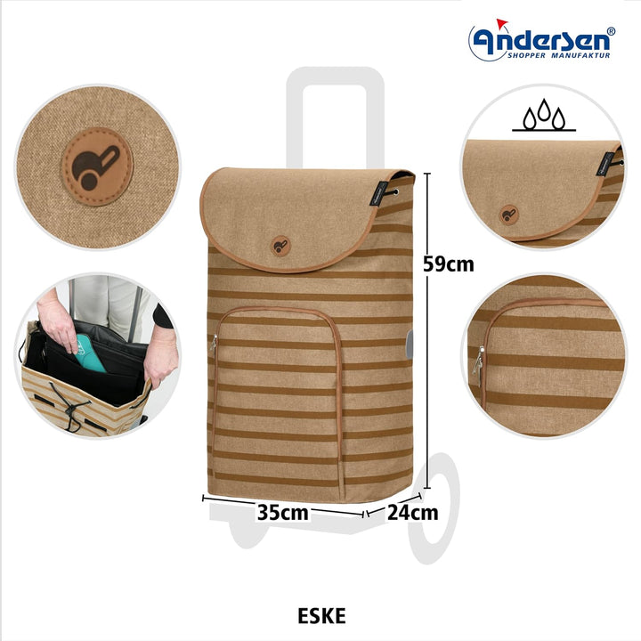 ANDERSEN Einkaufstrolley - Shopper Eske braun, Braun