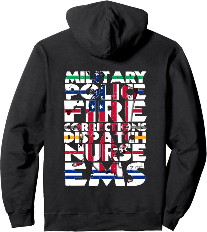 Ersthelfer Design auf der Rückseite der Kleidung Pullover Hoodie