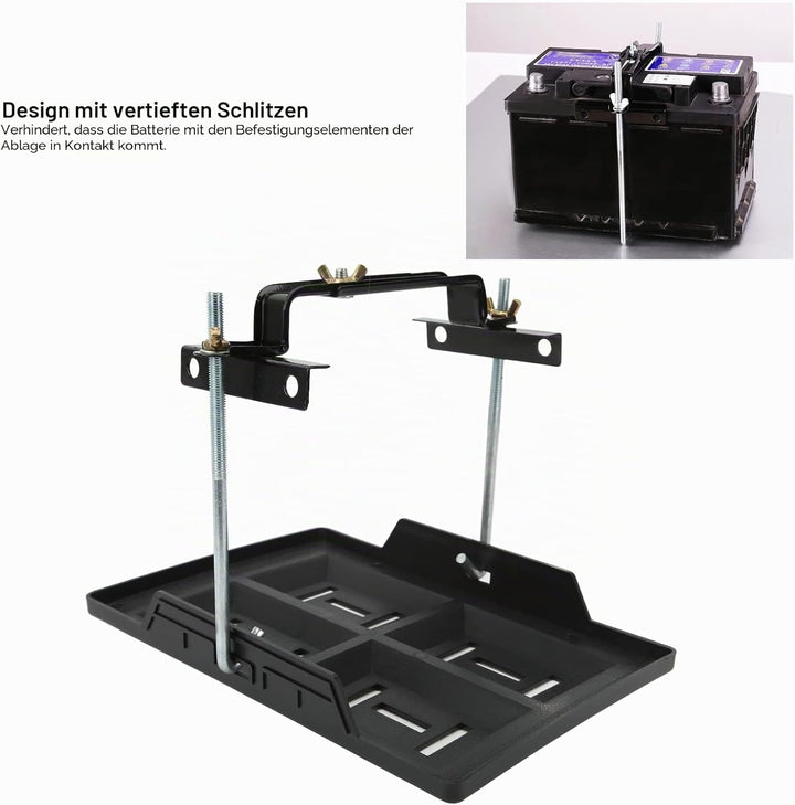 Batterieträger Auto Batteriehalter Universal Metall Batteriehalterung Verstellbar Batteriehalter Ver
