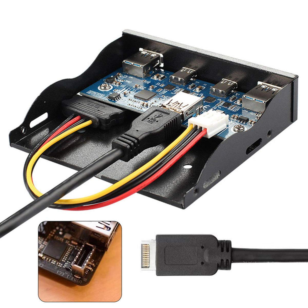 Chenyang 4 Ports 2 USB C ＆ 2 USB 3.0 auf USB 3.1 Typ E Frontplatte Header USB HUB Port Multiplier Ex