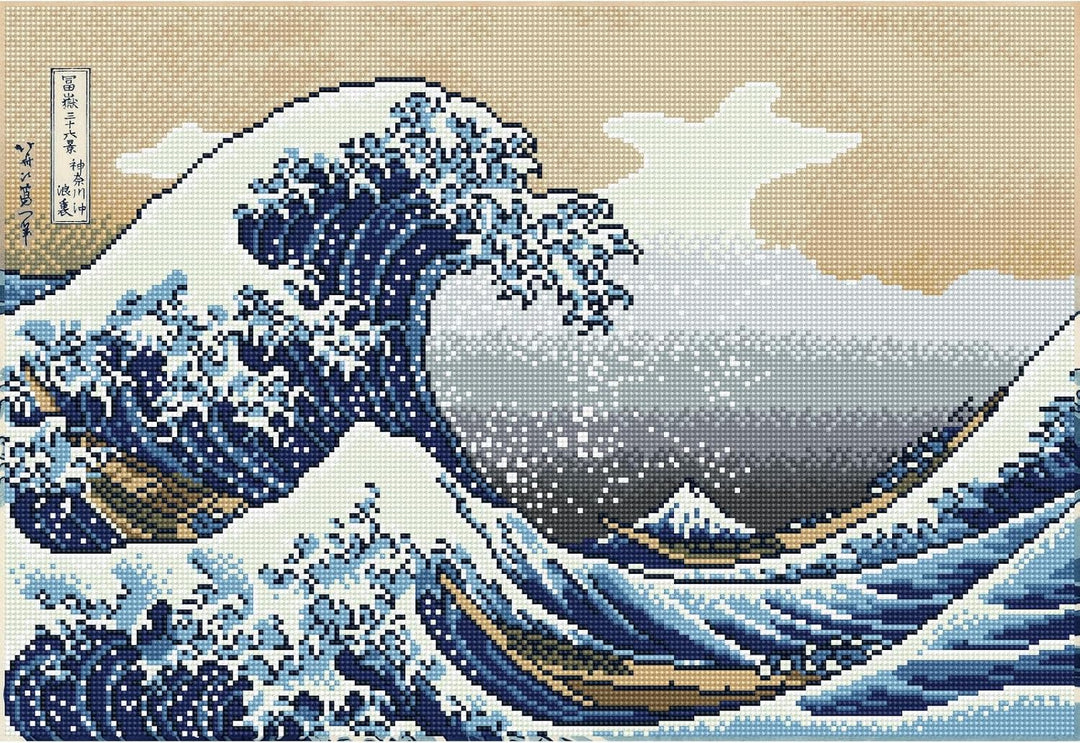 DIAMOND DOTZ 2592467 Original 5D Diamond Painting Squares Set, Welle vor Kanagawa, DIY Diamant-Maler