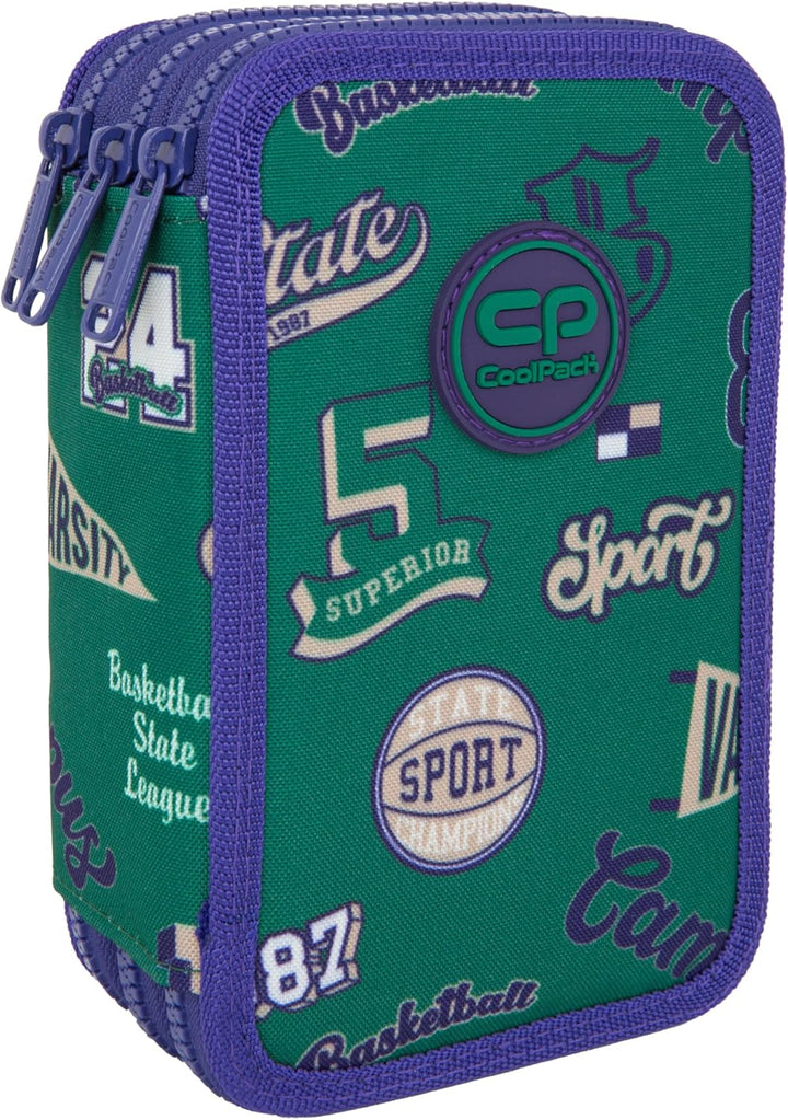 Goldkids - Federmäppchen 3 Fächer - Mäppchen für Mädchen und Jungen - Federmappe 3-Fach Federtasche