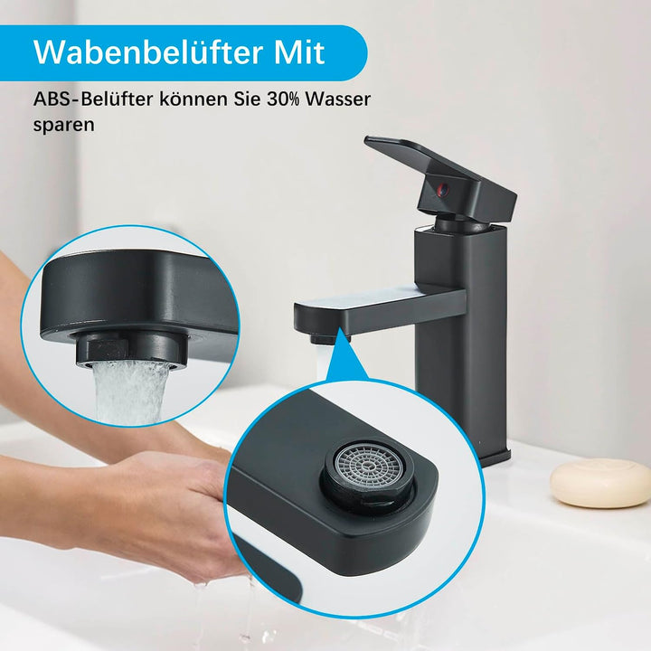 Einloch-Waschtischarmatur,Badarmatur mit zwei Betriebsarten für Warm- und Kaltwasser, aus Kunststoff
