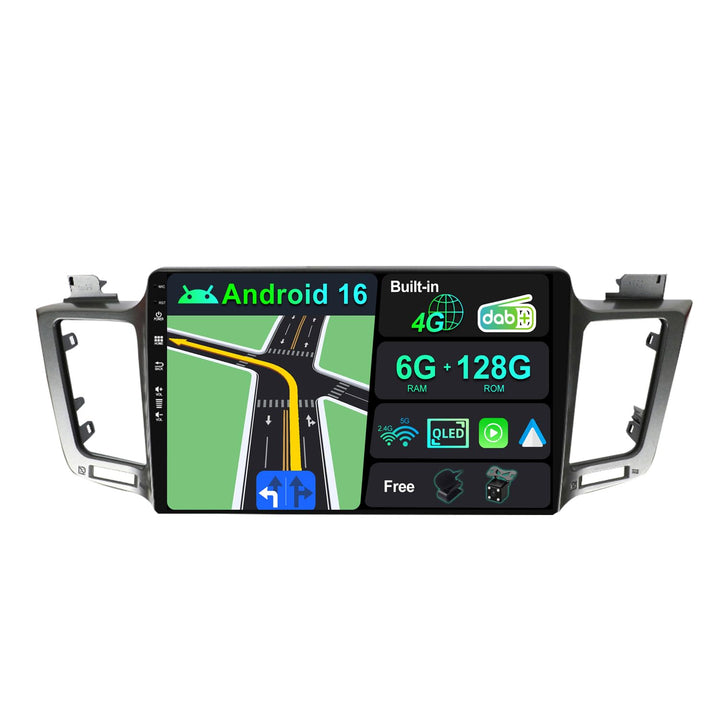 Eingebaut 4G LTE &amp; DAB | Android 16 Autoradio für Toyota RAV4 (2013-2018) | 6G+128G | Carplay &amp; Andr