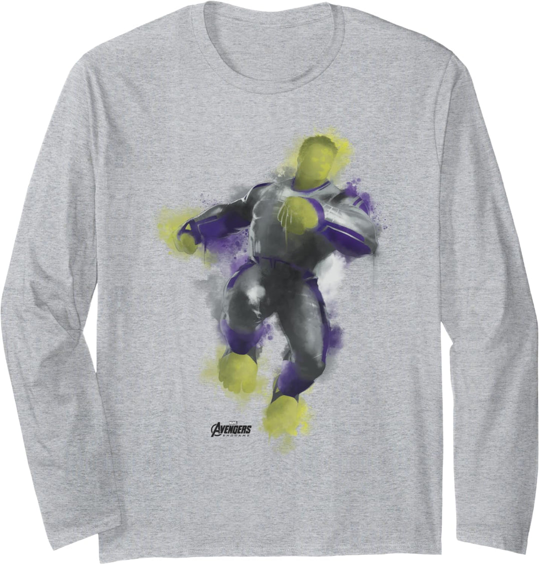 Marvel Avengers: Endgame Hulk Spray Paint Portrait Langarmshirt