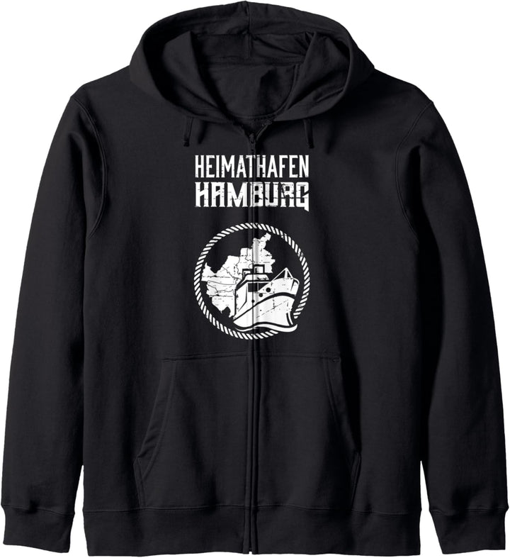 Heimathafen Hamburg Moin Hamburger Küste Nordsee Geschenk Kapuzenjacke