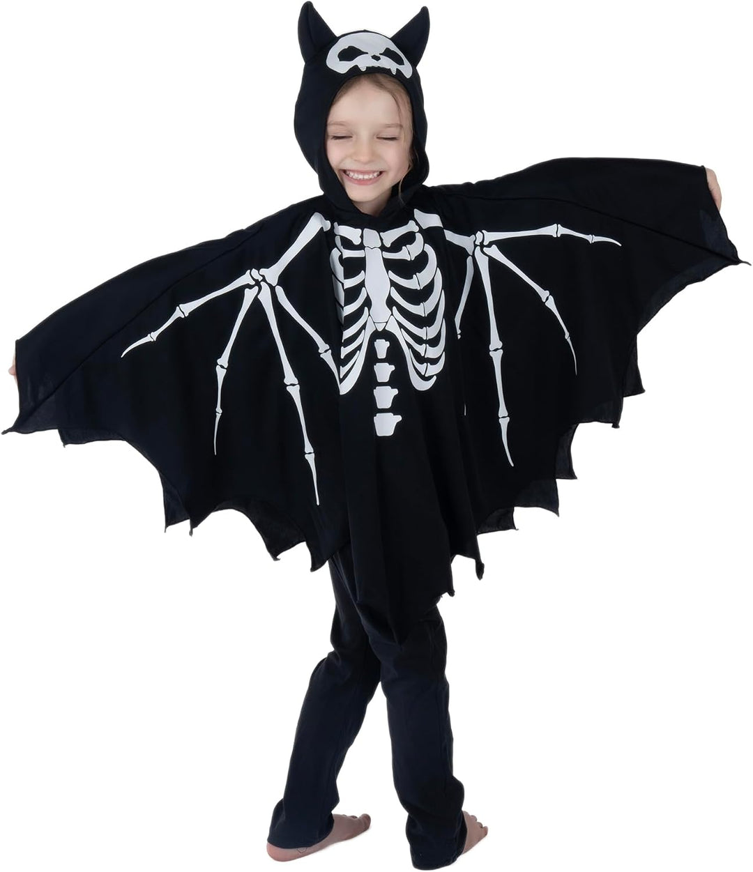 Sincere Party Skelett-Kostüm für Kinder Glow in The Dark Skelett-Halloween-Kostüme für Jungen und Mä