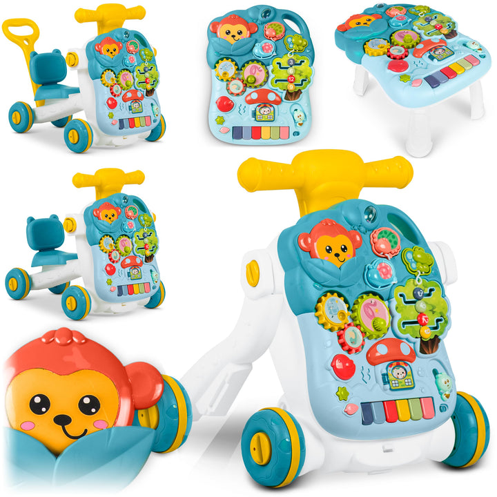 Ricokids Lauflernwagen Spieltisch für Kinder ab 18 Monaten - 5in1 - Laufwagen Laufhilfe - Klavier Mu