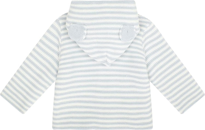 Steiff Unisex Baby Strickjacke mit Kapuze Jacke 62 CELESTIAL BLUE, 62 CELESTIAL BLUE