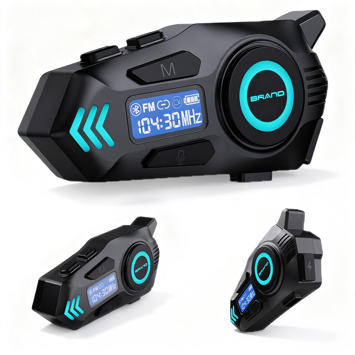 K09 Motorrad Headset, Motorradhelm Bluetooth 5.4, Helm Kopfhörer Gegensprechanlage in Reichweite 500
