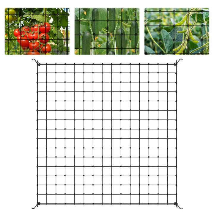Scrog Netz 150x150 – Elastisches Pflanzen Grow Netz mit 225 Löchern &amp; 4 Metallhaken,Wachsen Zelt net